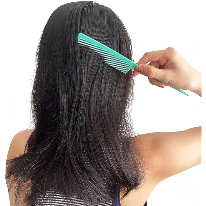 2X1 Acrylic Flat Hair Comb Hair Styling Comb for Unisex (Multi Color 1 Piece) - Image 3